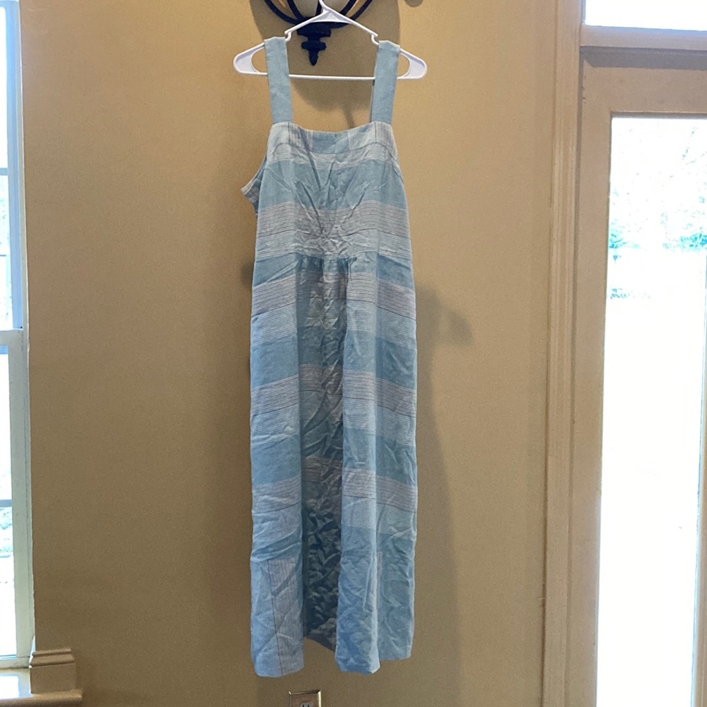 Patagonia tencel and hemp teal/sea green maxi dress